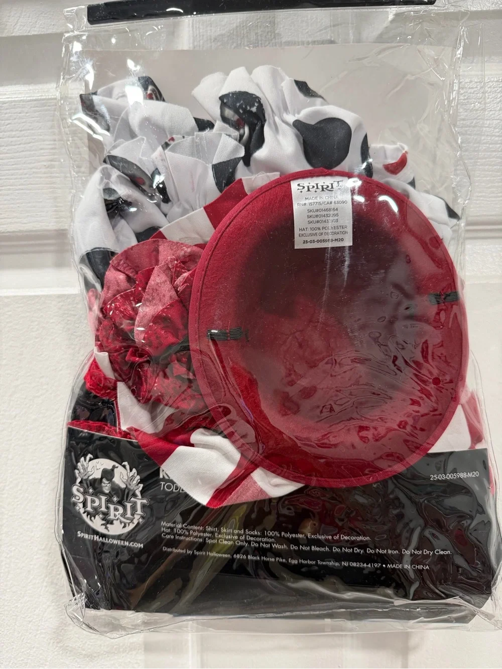 Spirit Kreepy Klown Costume - Red & Black - Picture 5 of 6